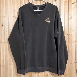 Nike Golf V Neck Sweater Tostitos Fiesta Bowl Faded Black Gray Sz XL Distressed